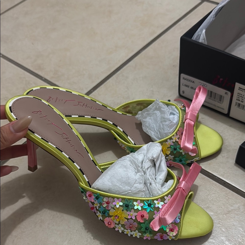 Floral Embellished Heels by Betsey Johnson